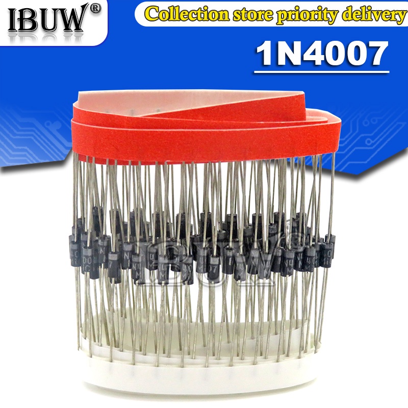 วงจรเรียงกระแสไดโอด 1n4007 4007 1A 1000V DO-41 IN4007 1n4007 100 ชิ้น ...