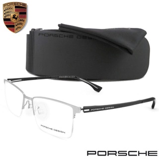 Porsche แว่นตา รุ่น 9291 C-9 สีเงิน กรอบเซาะร่อง ขาข้อต่อ วัสดุ สแตนเลส สตีล (สำหรับตัดเลนส์) กรอบแว่นตา Eyeglasses
