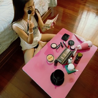 โต๊ะพับญี่ปุ่น สีชมพูพาสเทล