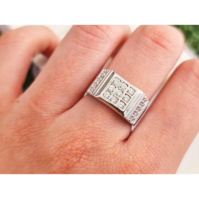 65carat-แหวนเพชรแท้น้ำ100-เพชรเบลเยี่ยมคัท-แหวนผู้ชาย-เพชรรวมกว่าครึ่งกะรัต-ราคาพิเศษจากโรงงานโดยตรง-รหัสr22