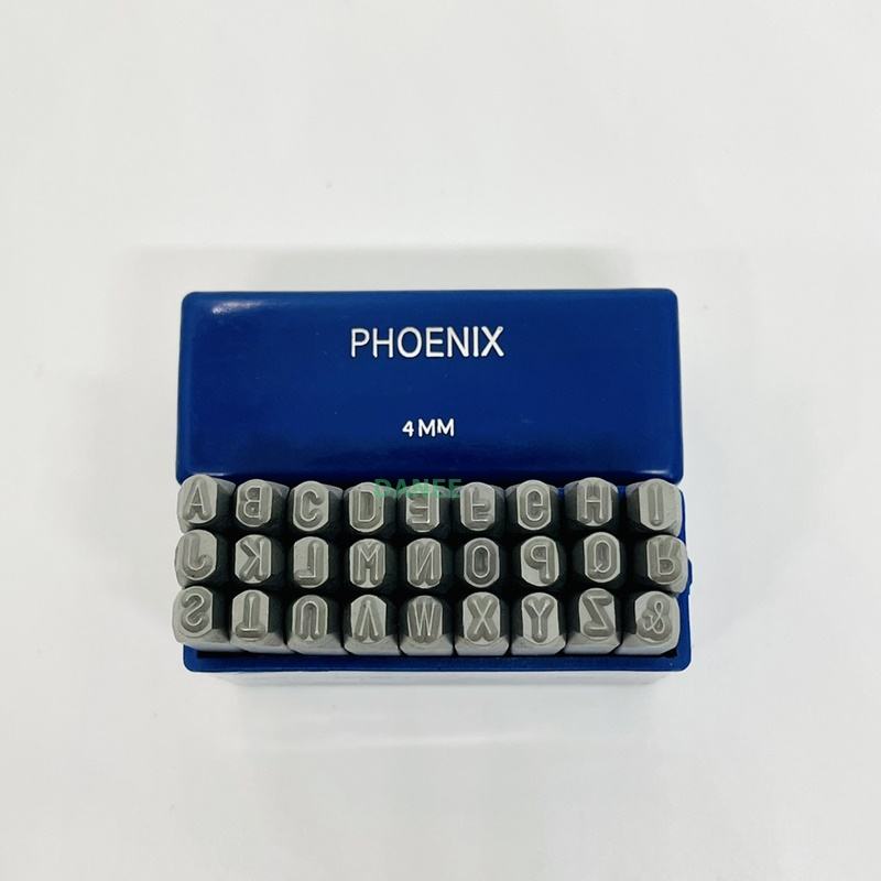 phoenix-เหล็กตอกอักษร-ขนาด-4mm-ตัวตอกอักษร-ชุดตอกอักษร-ที่ตอกตัวอักษร-metal-stamping-kit-เหล็กตอก-ตอกเลข