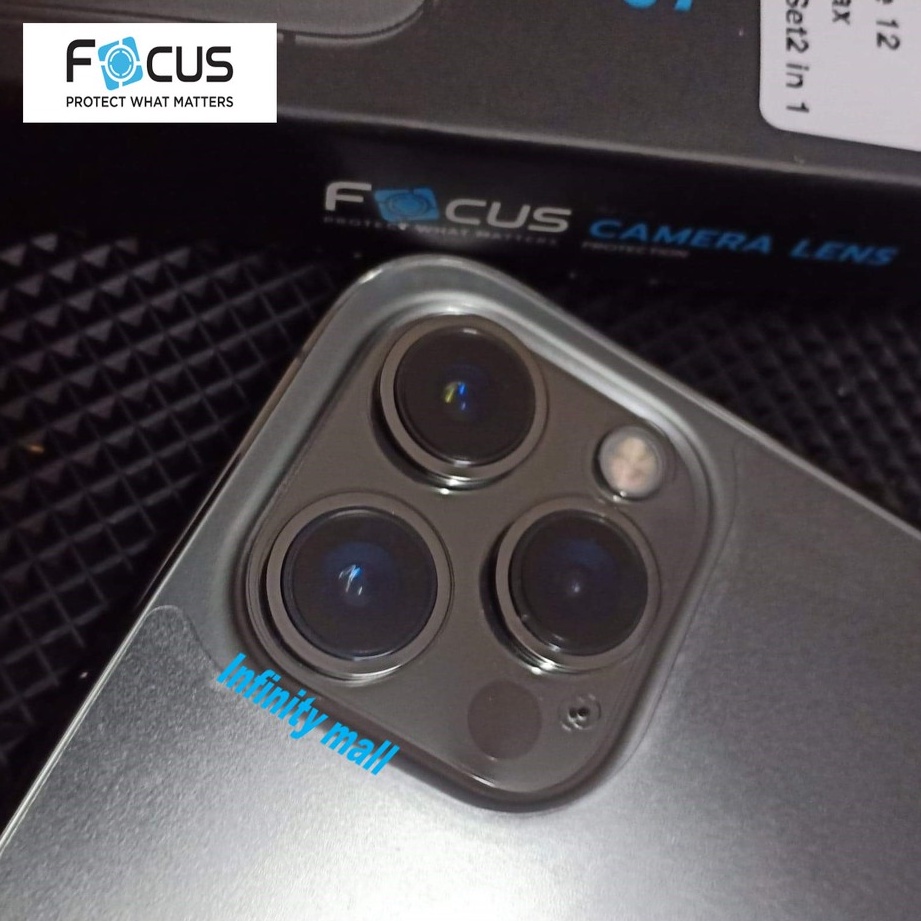 ภาพหน้าปกสินค้าฟิล์มกล้อง โฟกัส Focus Set 2 in 1 สำหรับ iPhone 13 / mini / 13 pro max / 12 pro max mini /11 Pro Max camera Lens film จากร้าน infinity.mall บน Shopee