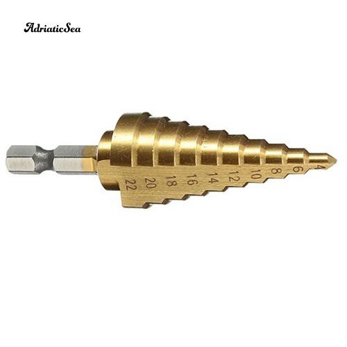new-1pc-hex-titanium-step-cone-drill-bit-hole-cutter-hss-for-sheet-metal-wood
