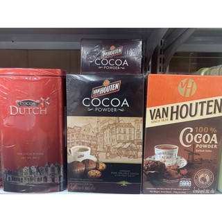 ผงโกโก้ ชนิดเข้มข้น 100% Cocoa Powder ยี่ห้อ Dutch / Van houten ขนาด 400 / 350 กรัม(ราคาพิเศษสุดคุ้ม)สินค้ามีจำนวนจำกัด!
