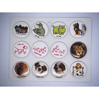 เข็มกลัด 3.2cm/4.4cm Animals   สัตว์ หมา    dog  Badge