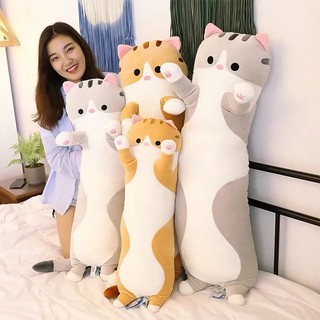 [ถูกที่สุดพร้อมส่ง🐱]50/80/110/130/140cm ตุ๊กตาแมว น่ารักนุ่มนิ่ม หมอนข้างแมวเหมียว ผ้าอย่างดี ราคาถูก