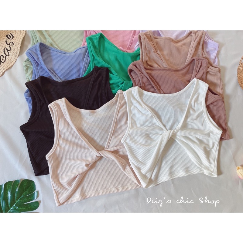 diiz-s-twist-tank-top-เสื้อครอป-เสื้อกล้าม-ทรงไขว้-ทวิสต์หน้า