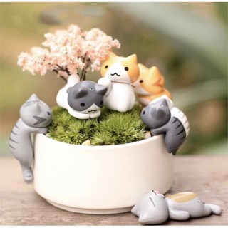 ตุ๊กตาแมว แมวเรซิ่น ตกแต่งสวน ตกแต่งกระถาง