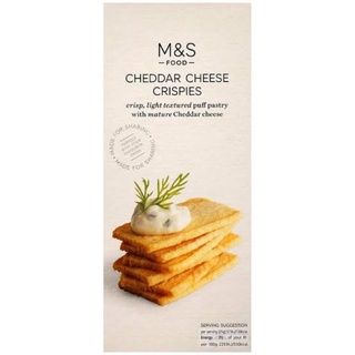 ภาพขนาดย่อของภาพหน้าปกสินค้าMarks&Spencer cheddar cheese crispes ขนมปังกรอบรสชีส จากร้าน huavun บน Shopee