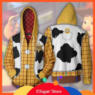 เสื้อแจ็กเก็ต เสื้อฮู้ดดี้ พิมพ์ลาย Toy Story Buzz Lightyear Woody 3d สไตล์ตะวันตก พลัสไซซ์ สําหรับผู้ชาย