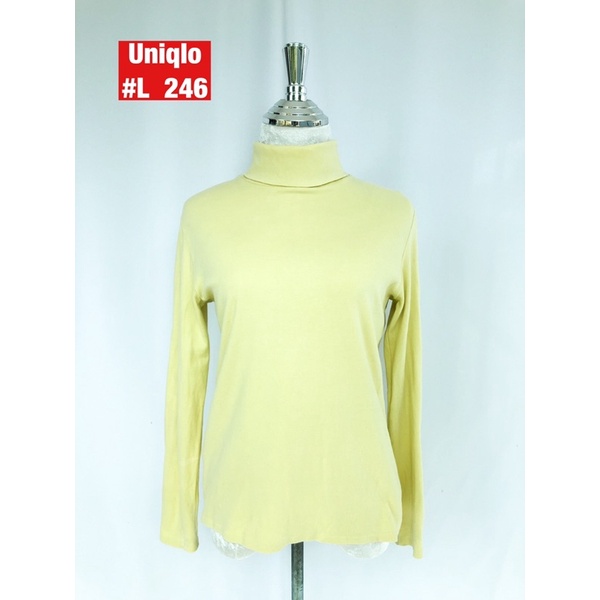 เสื้อคอเต่าแขนยาว-uniqlo-size-l-เสื้อคอเต่าสีพื้น-เสื้อคอเต่า-สเวตเตอร์