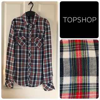 เสื้อเชิ้ตลายสกอต แบรนด์ Topshop us 8