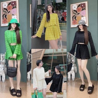 ชุดเซท 2 ชิ้น ชุดเซทผ้าลูกไม้ ชุดเซทผ้าฉลุ ชุดเซทป้าย ZARA ชุดเซทซาร่า.