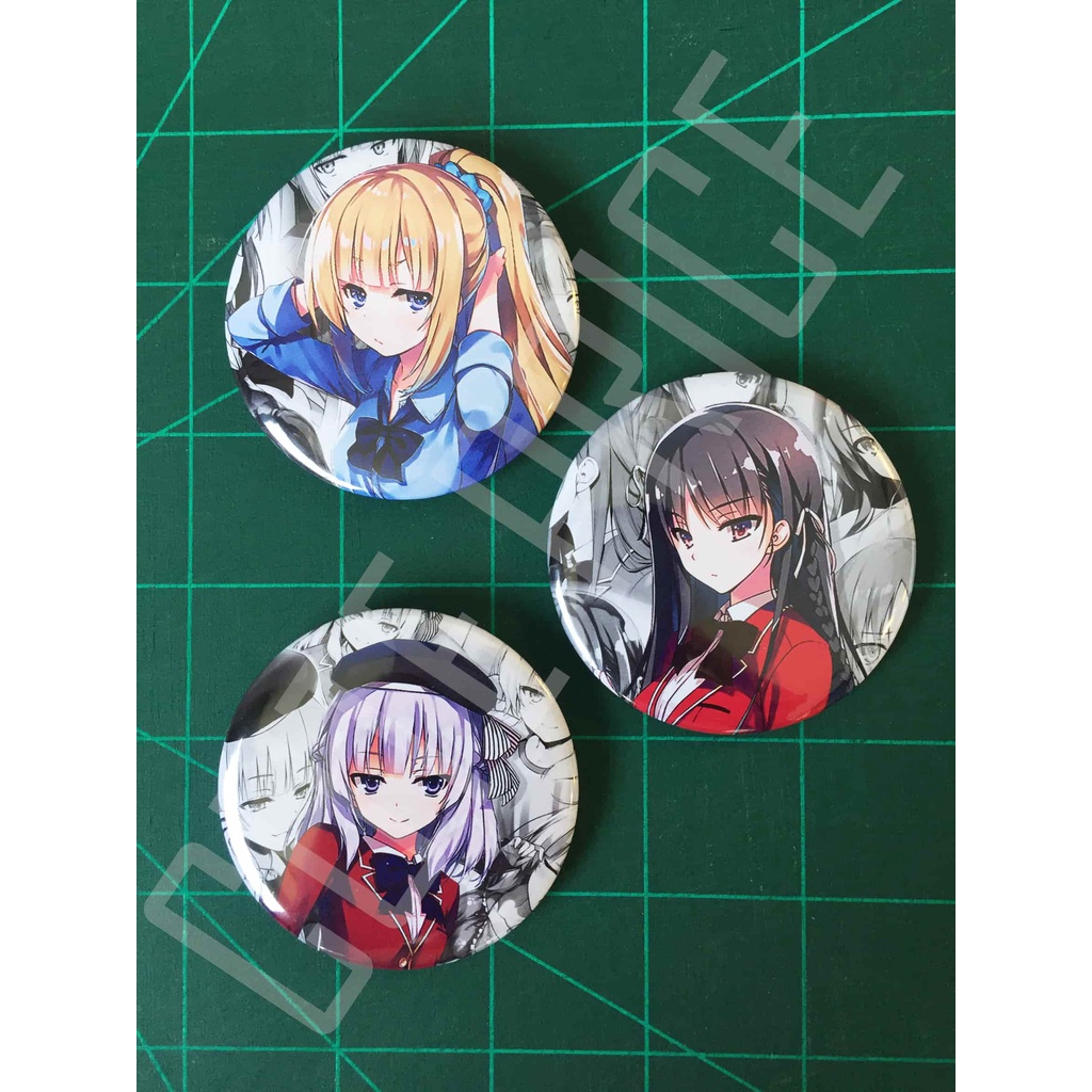 brooch-anime-เข็มกลัดอนิเมะขอต้อนรับสู่ห้องเรียนนิยม-เฉพาะ-ยอดคน-classroom-of-the-elite-ขนาด-58-mm