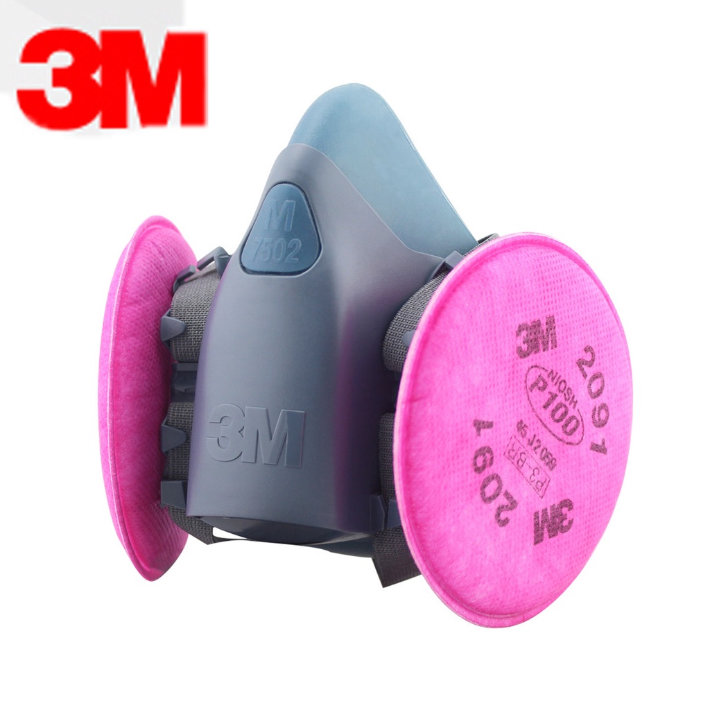 หน้ากากซิลิโคน กันฝุ่น 3M 7502 2091 P100 3M 7502 2091 P100 | Shopee ...