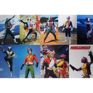 โปสเตอร์ หนัง การ์ตูน ไอ้มดแดงอาละวาด MASKED RIDER Kamen Raida V1-9 1971-80 POSTER 24”x35” Inch Japan Superhero V4