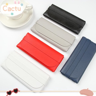 สินค้า Cactu กล่องแว่นกันแดด หนัง PU แบบพกพา หลากสี แฟชั่นคลาสสิก สําหรับผู้หญิง และผู้ชาย