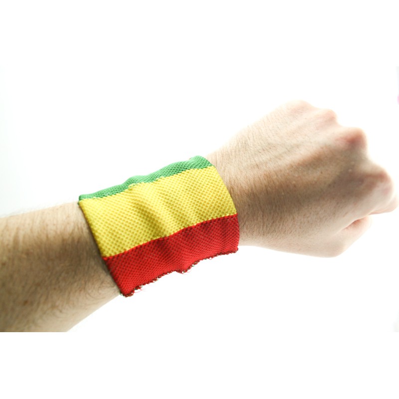 สินค้าราสต้า-rasta-sweat-wristband-green-yellow-red-สายรัดข้อมือราสต้า-เรกเก้สีสดใส-เขียว-เหลือง-แดง