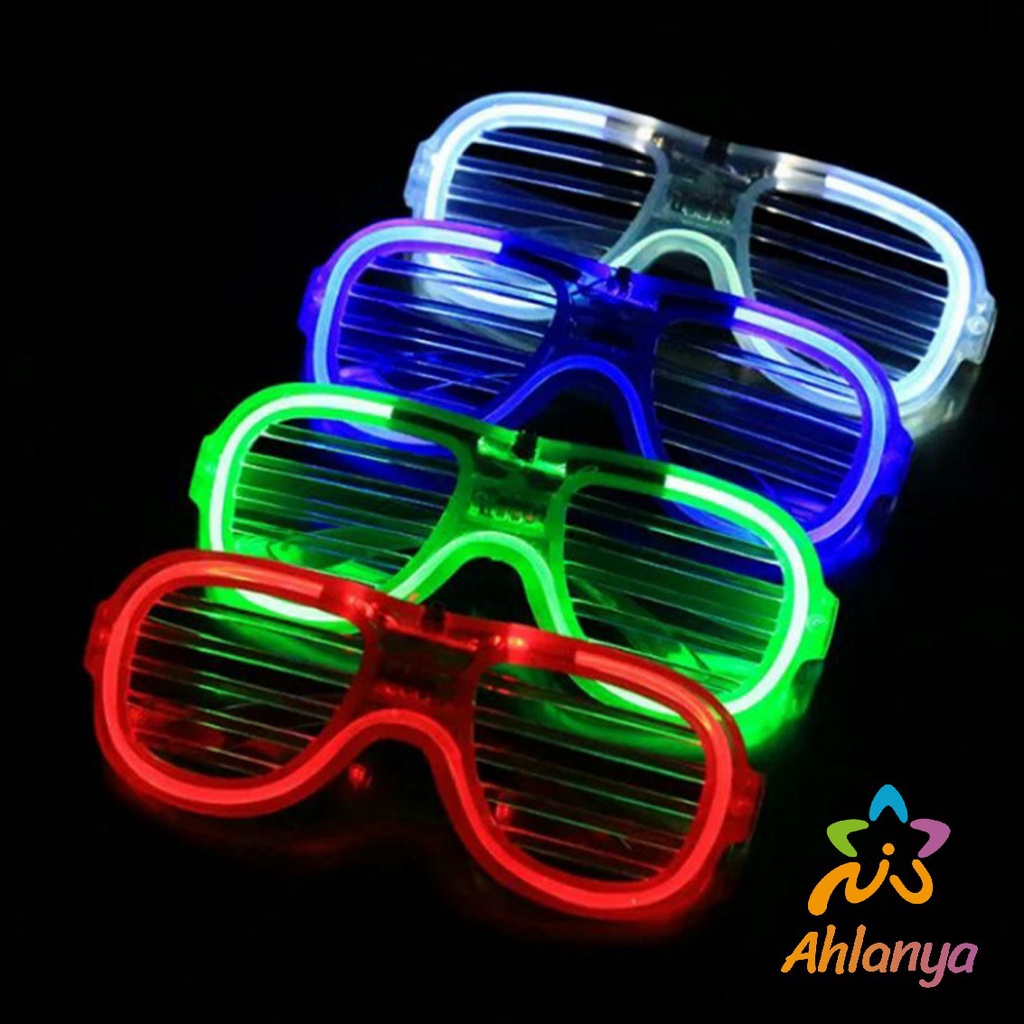 ahlanya-แว่นตาเรืองแสง-มีหลอดไฟ-led-แว่นตาเรืองแสง-คริสต์มาส-luminous-glasses