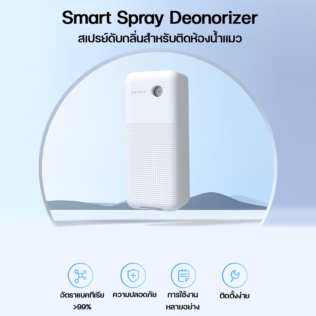 ภาพหน้าปกสินค้าPETKIT Pura Smart Spray Deodorizer (Global Version) สเปรย์ดับกลิ่นอัจฉริยะต่อแอพได้ จากร้าน petkitofficialthailand บน Shopee