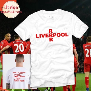 แฟชั่นคลาสสิกLo-Fi เสื้อยืดผู้ชาย เสื้อยืดคอกลม ลาย ลิเวอร์พูล LIVERPOOL สำหรับ ชาย หญิง ผ้าCotton สีพื้น ดำ ขาว ขนาด ใส