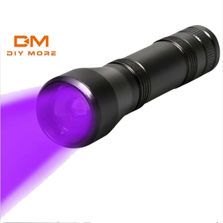Diymore ไฟฉาย UV LED 80000Lm ซูมได้ 5 โหมด 395nm 18650