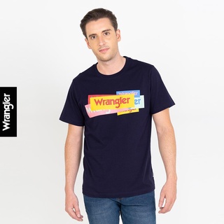 WRANGLER เสื้อยืด TEE ทรงพอดีตัว REGULAR FIT รุ่น WR W971R205 แรงเลอร์ เสื้อผ้าผู้ชาย เสื้อยืดผู้ชาย เสื้อผู้ชาย เสื้อ