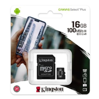 [พร้อมส่ง] Kingston Micro SD Card 16GB  Class10 100mb/s รุ่น Canvas Select Plus Memory Card