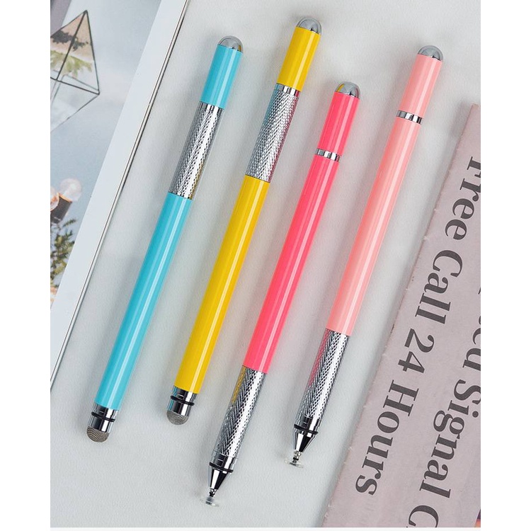 stylus-pen-2-in-1-ปากกาเขียนมือถือ-แต่งรูป-วาดรูป-จดโน็ต-สีพาสเทล