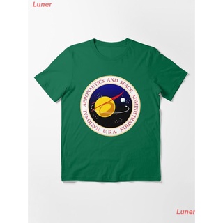 Luner เสื้อยืดผู้ชายและผู้หญิง Vintage Nasa Original T-Shirt Essential T-Shirt Short sleeve T-shirts