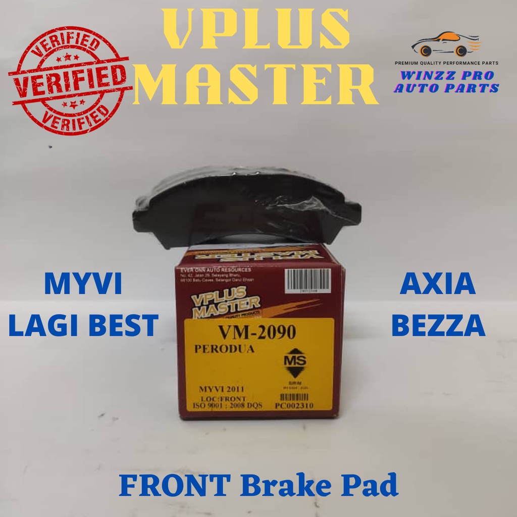 Vplus MASTER แผ ่ นดิสก ์ เบรคหน ้ า PERODUA AXIA BEZZA MYVI 11-17 LAGI ...