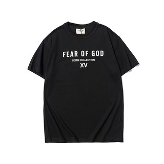 Fog เสื้อยืดแขนสั้น พิมพ์ลายตัวอักษร Fear of God ระบายอากาศ สําหรับผู้ชาย และผู้หญิงS-5XL