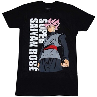 ✱เสื้อแขนสั้น อะนิเมะ Dragon Ball Z Mens Dragon Ball Super Goku Black Super Saiyan Rose T-Shirt เสื้อยืดอนิเมะผู้ชาย