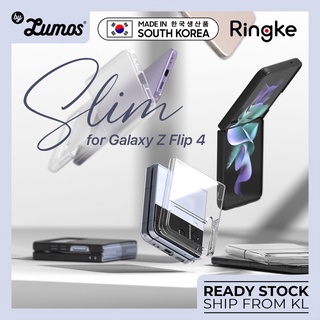 Ringke เคส Samsung Galaxy Z Flip 4 SLIM เบาและบาง ใส ใส, ดํา, เคลือบด้าน เคสใส