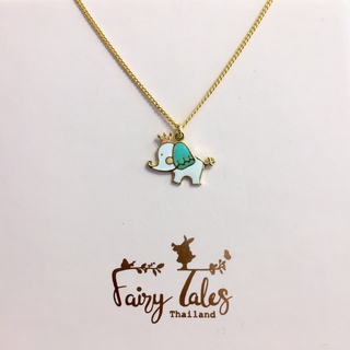 FAIRY TALES - Wonderland Necklace สร้อยคอแฟชั่น จี้รูปช้างใส่มงกุฎ