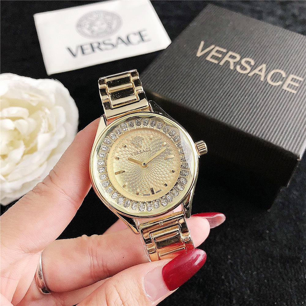 versace-นาฬิกาข้อมือ-สายสแตนเลส-ประดับเพชร-ลําลอง-แฟชั่นสําหรับผู้หญิง