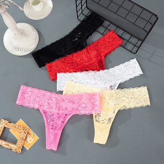 สินค้า Women Sexy Lace Panties Low waist Thong Underwear Female Temptation G-String Lingerie