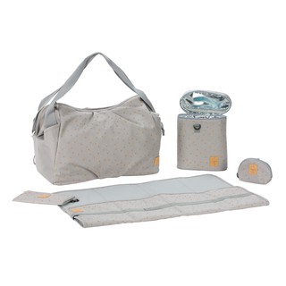 Lassig Casual Twin Diaper Bag, Triangle Light Grey