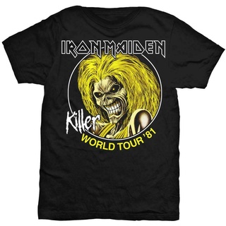 เสื้อยืดโอเวอร์ไซส์เสื้อยืด ลาย Iron MaidenKiller World Tour 1981 สไตล์วินเทจ DIY 2022S-4XL