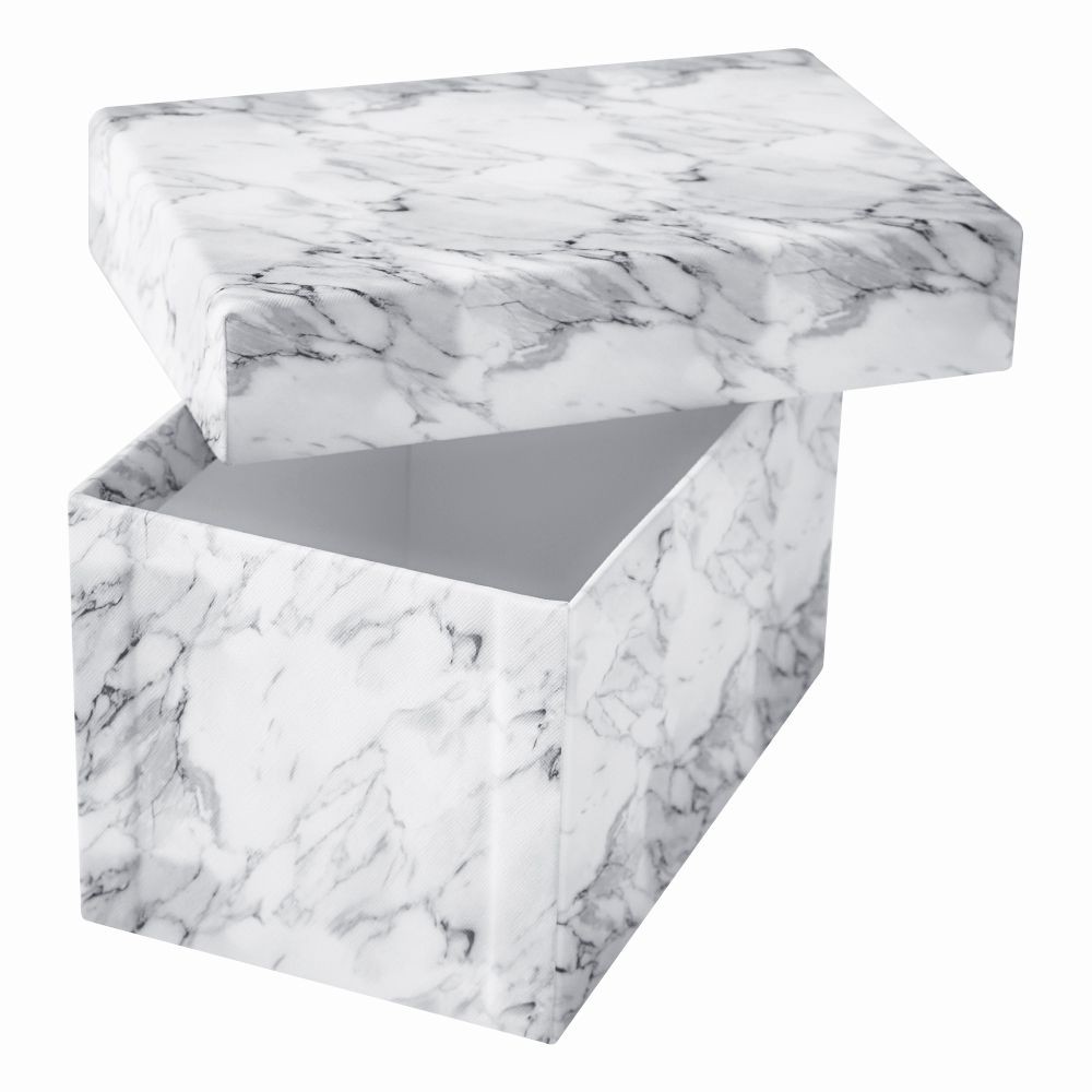 กล่อง-pvc-เหลี่ยม-kan-leather-marble-26-5x17-2x15-5-ซม-สีขาว-กล่องผลิตจากกระดาษแข็ง-pvc-ที่มีคุณภาพดี-มีความแข็งแรง-ทนท