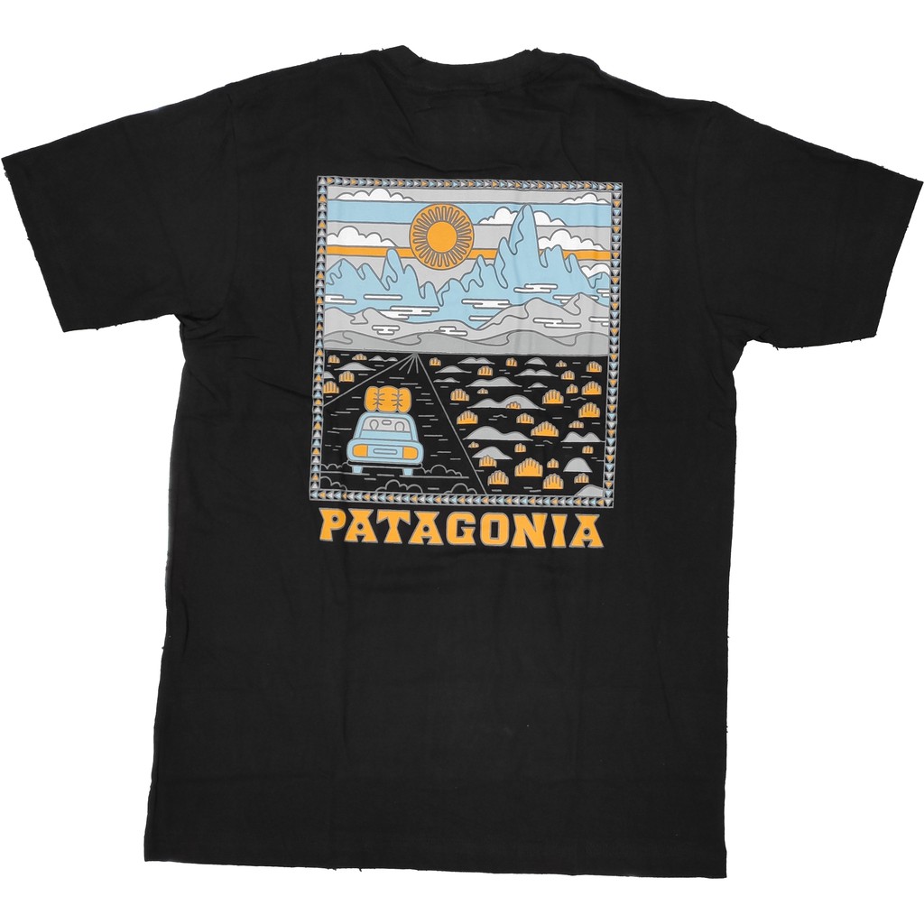 เสื้อยืดโอเวอร์ไซส์-patagonia-เสื้อยืด-คอกลม-แขนสั้น-แฟชั่น-ภูเขา-พาธาโกเนีย-พาตาโกเนีย-summit-road-ถนน-unisexs