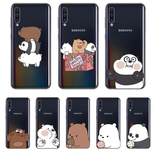 Samsung Galaxy A10 A20 A30 A40 A50 A70 A80 Soft TPU Silicone Phone Case Cover หมีเปลือยสามตัว 1