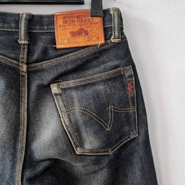 IRON​ HEART​ EXTRA HEAVY DENIM 21oz​ 634s W28 L34 | Shopee Thailand