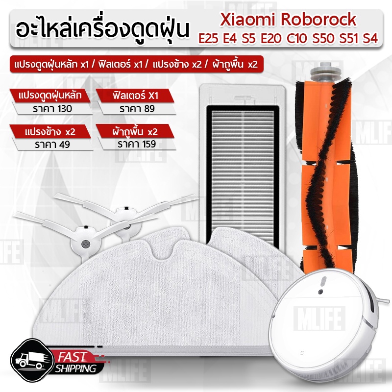 Kit De Accesorios Para Robot Aspirador Xiaomi Mi Roborock S6 Maxv S6 Pure S6 E4 S5 E35 E25 E20 S50 S51 T7 24 Piezas