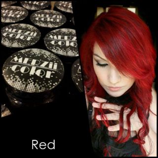 สินค้า ❤สีผม สีแดง Red ❤ทรีเม้นสีผมพร้อมบำรุงในขั้นตอนเดียวMerziiColor