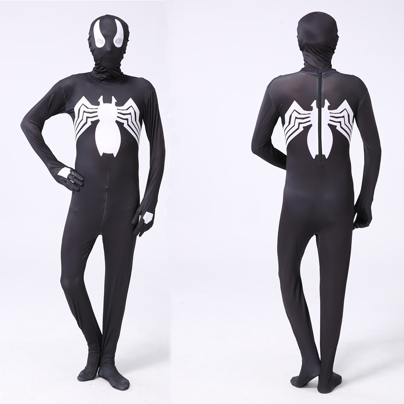 ภาพสินค้าชุดจั๊มสูทคอสเพลย์ Spider man Zentai Venom เหมาะกับวันฮาโลวีน สําหรับผู้ชาย และผู้หญิง จากร้าน longju.th บน Shopee ภาพที่ 6