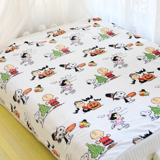 ผ้าห่ม ผ้าฟลีซ ลายการ์ตูน Snoopy น่ารัก สําหรับเครื่องปรับอากาศ รถยนต์ สํานักงาน พักกลางวัน