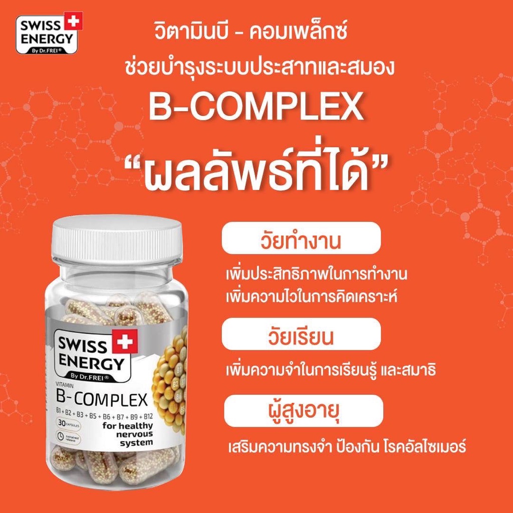 ภาพสินค้าSwiss Energy B complex Sustained Release Capsule 2 กล่อง วิตามินบีรวม บำรุงประสาทและสมอง จากร้าน swissenergy_officialshop บน Shopee ภาพที่ 3