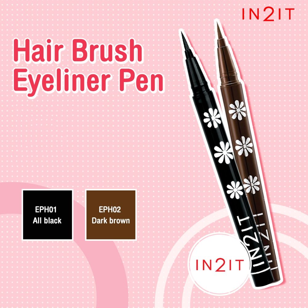 ข้อมูลประกอบของ In2It Hair Brush Waterproof Eyeliner Pen EPH02 Dark Brown.