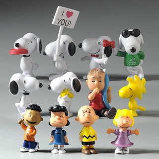 ของเล่นฟิกเกอร์ฟิล์ม PEANUTS Snoopy 12 ชิ้น